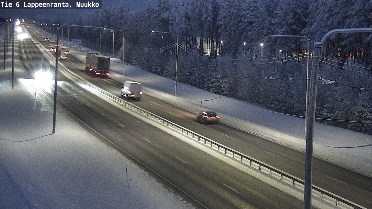 Weather Camera Image Road 6 Lappeenranta, Muukko, Lappeenranta, Etelä-Karjala