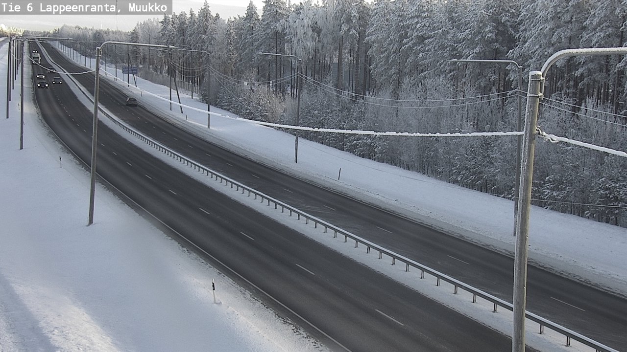 Weather Camera Image Väg 6 Villmanstrand, Muukko, Lappeenranta, Etelä-Karjala