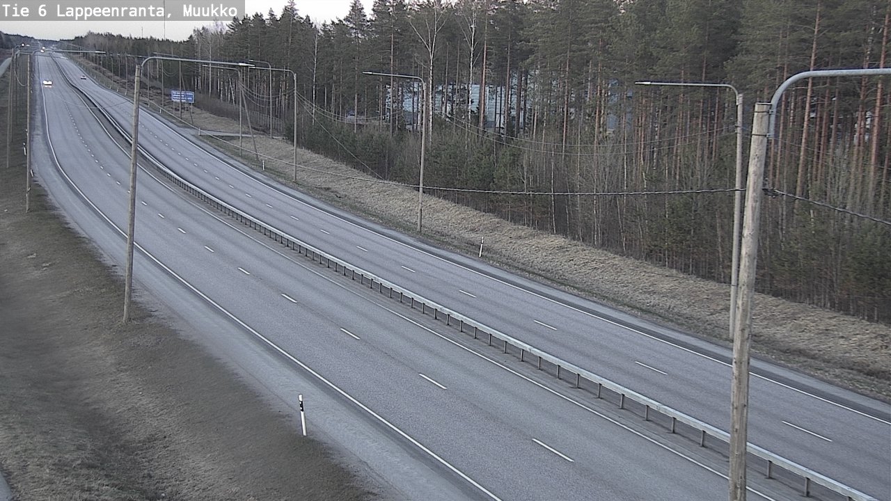 Weather Camera Image Väg 6 Villmanstrand, Muukko, Lappeenranta, Etelä-Karjala