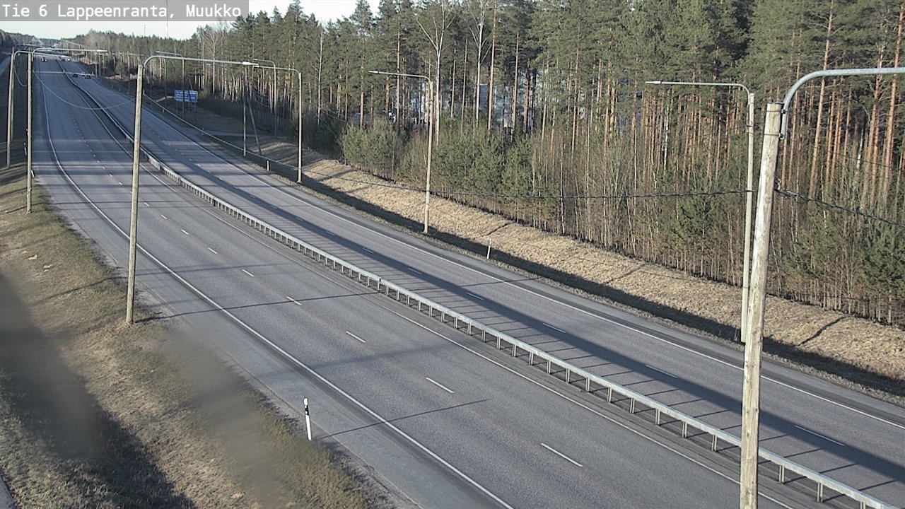 Weather Camera Image Väg 6 Villmanstrand, Muukko, Lappeenranta, Etelä-Karjala