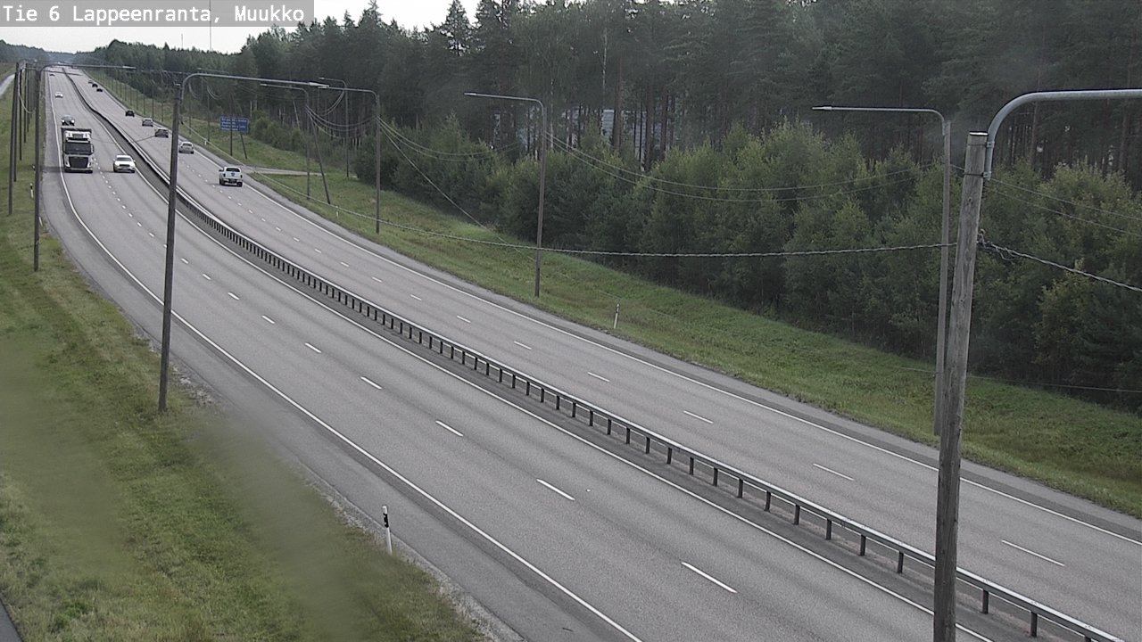 Weather Camera Image Road 6 Lappeenranta, Muukko, Lappeenranta, Etelä-Karjala