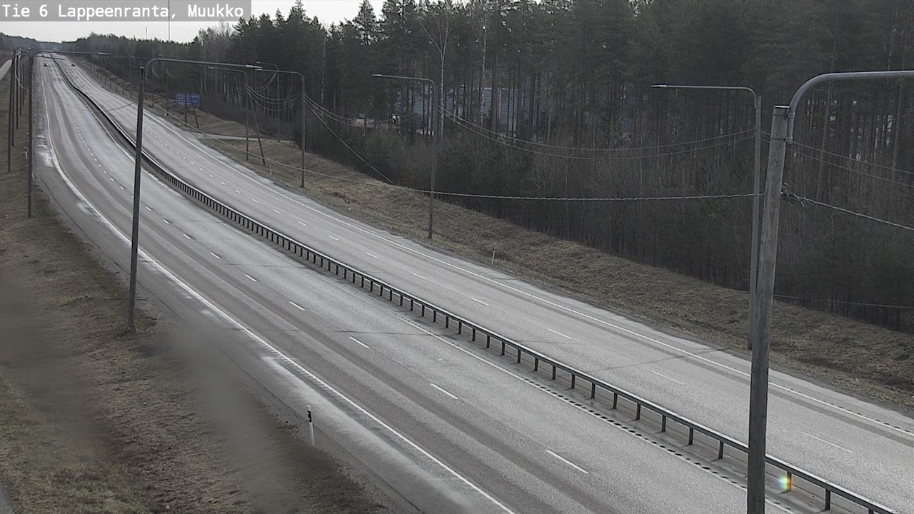 Weather Camera Image Väg 6 Villmanstrand, Muukko, Lappeenranta, Etelä-Karjala