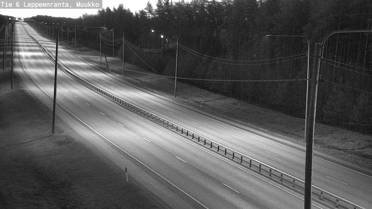 Weather Camera Image Road 6 Lappeenranta, Muukko, Lappeenranta, Etelä-Karjala
