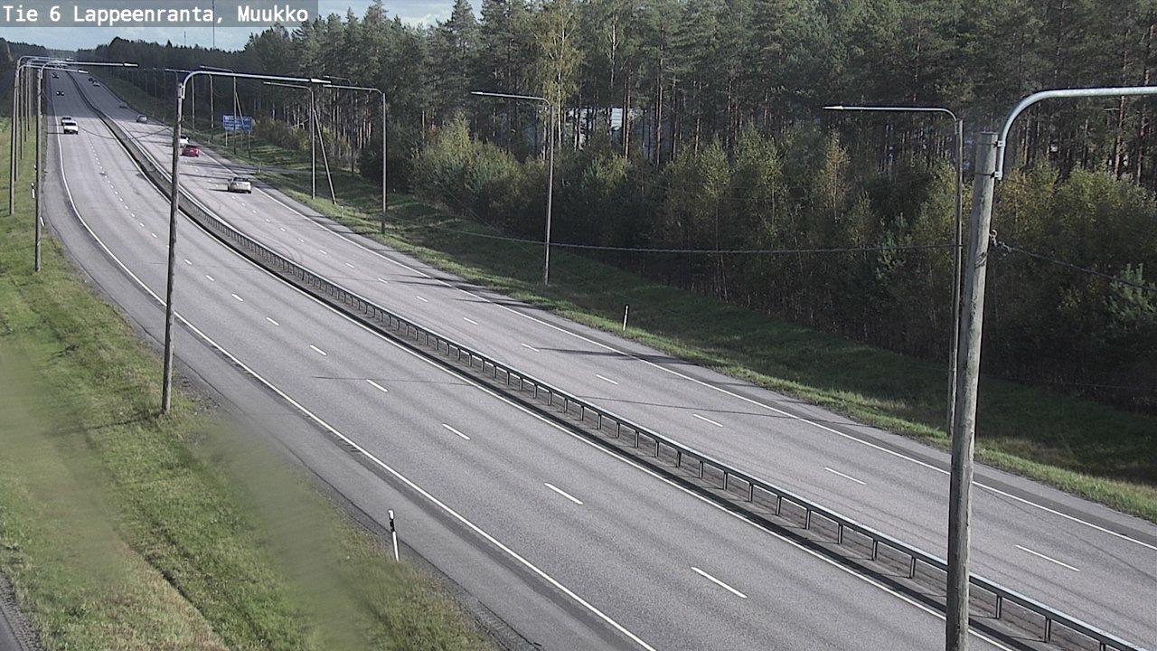 Weather Camera Image Road 6 Lappeenranta, Muukko, Lappeenranta, Etelä-Karjala