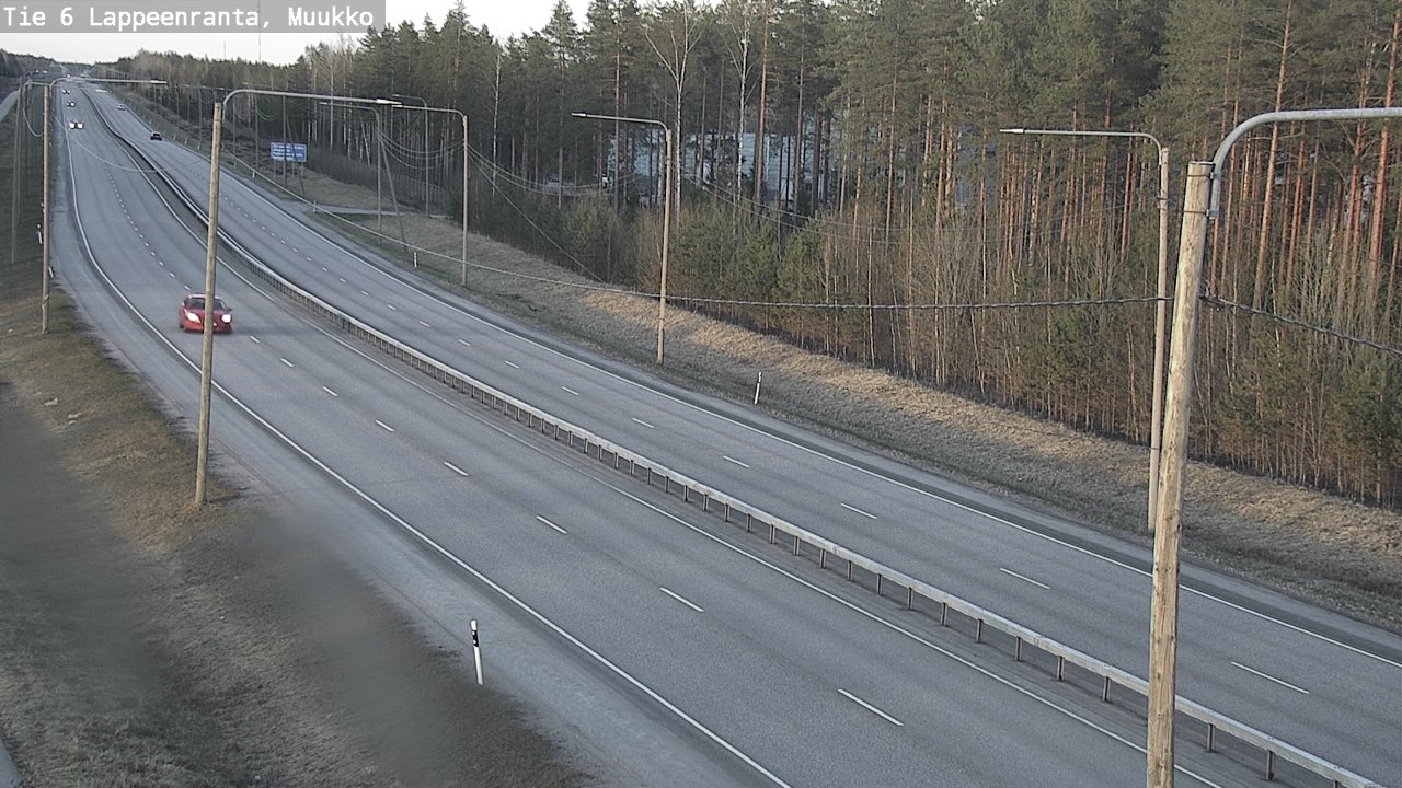 Weather Camera Image Väg 6 Villmanstrand, Muukko, Lappeenranta, Etelä-Karjala