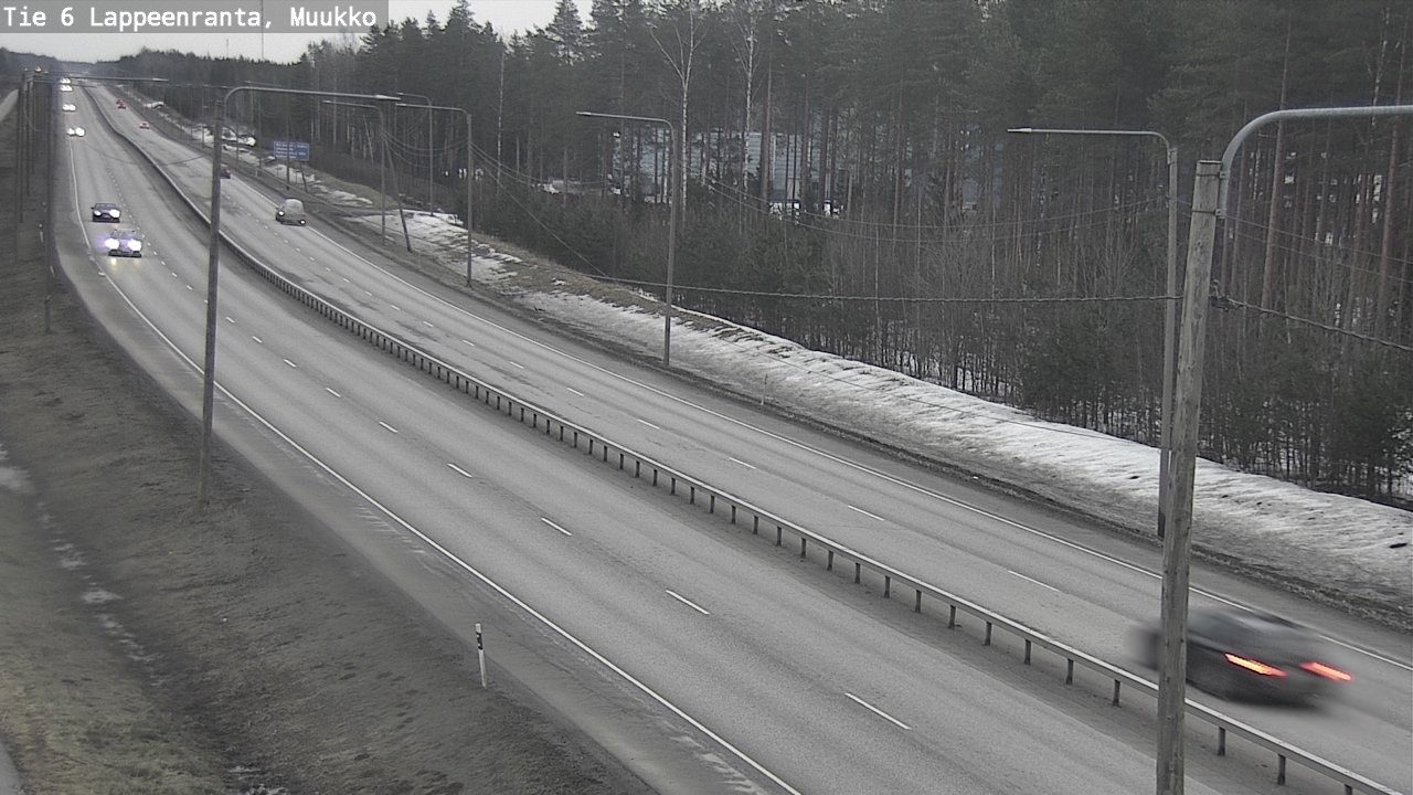 Weather Camera Image Road 6 Lappeenranta, Muukko, Lappeenranta, Etelä-Karjala