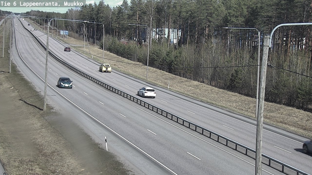 Weather Camera Image Väg 6 Villmanstrand, Muukko, Lappeenranta, Etelä-Karjala