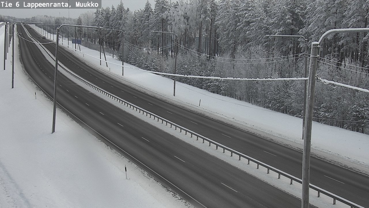Weather Camera Image Väg 6 Villmanstrand, Muukko, Lappeenranta, Etelä-Karjala