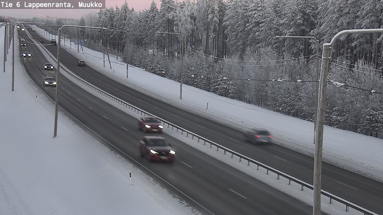 Weather Camera Image Väg 6 Villmanstrand, Muukko, Lappeenranta, Etelä-Karjala