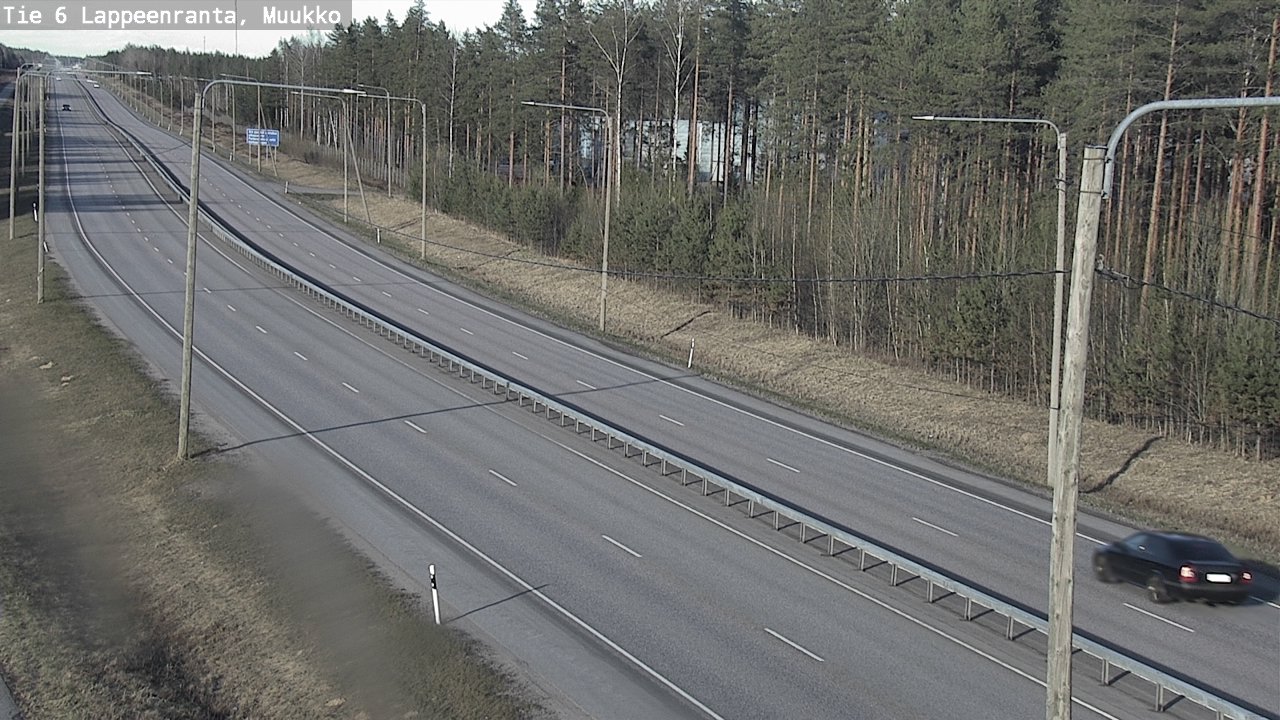 Weather Camera Image Väg 6 Villmanstrand, Muukko, Lappeenranta, Etelä-Karjala