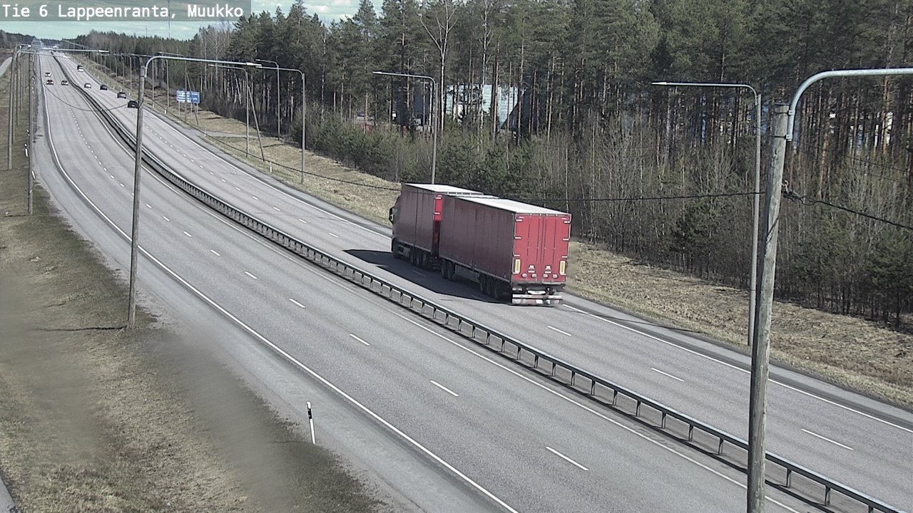 Weather Camera Image Väg 6 Villmanstrand, Muukko, Lappeenranta, Etelä-Karjala