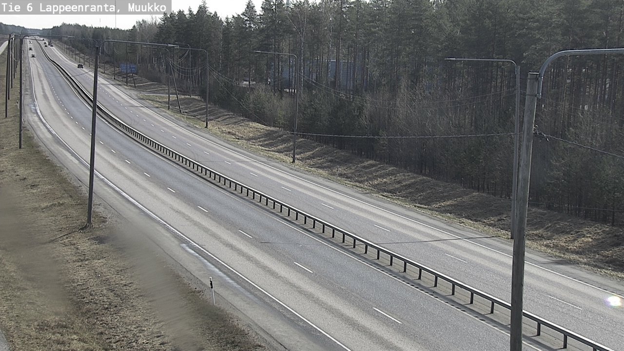 Weather Camera Image Väg 6 Villmanstrand, Muukko, Lappeenranta, Etelä-Karjala