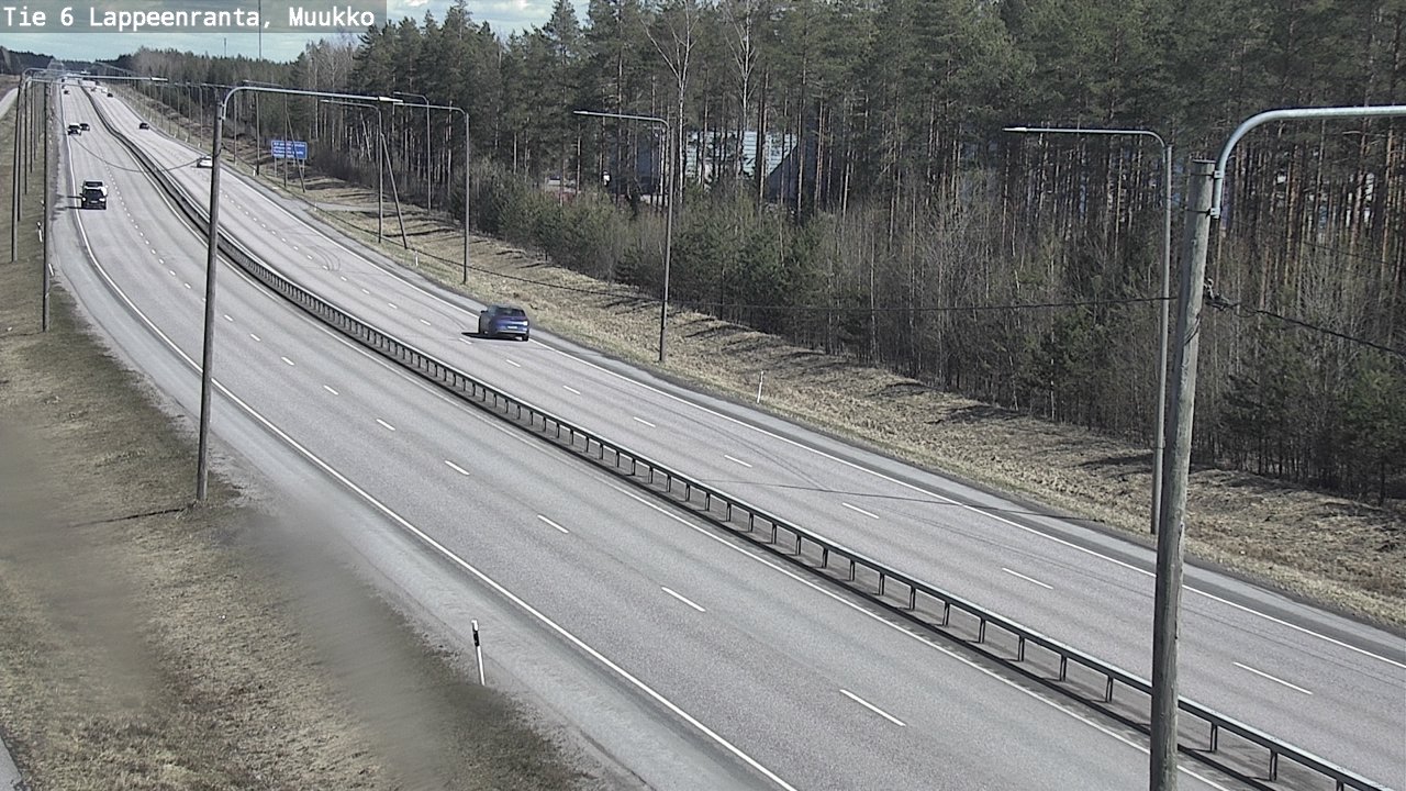 Weather Camera Image Väg 6 Villmanstrand, Muukko, Lappeenranta, Etelä-Karjala