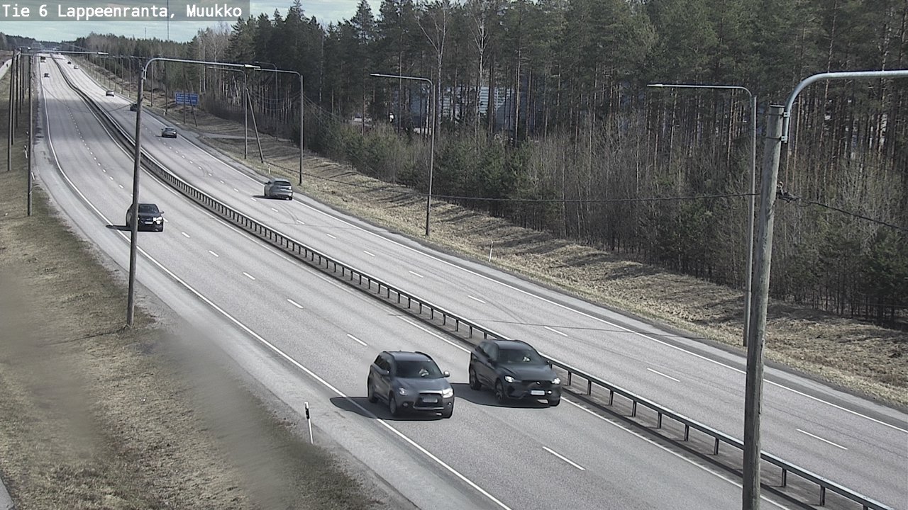 Weather Camera Image Väg 6 Villmanstrand, Muukko, Lappeenranta, Etelä-Karjala