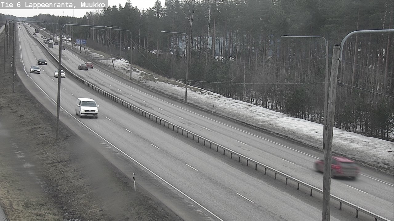 Weather Camera Image Väg 6 Villmanstrand, Muukko, Lappeenranta, Etelä-Karjala