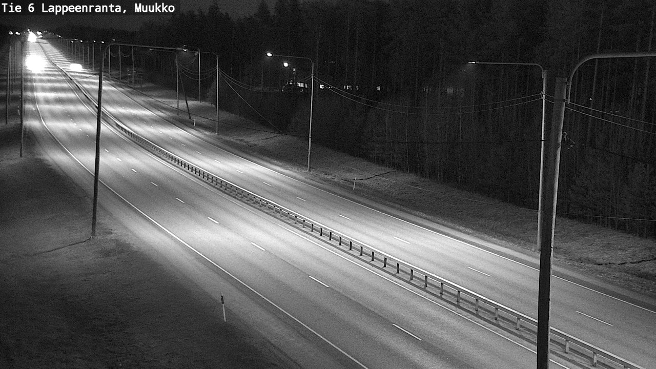 Weather Camera Image Väg 6 Villmanstrand, Muukko, Lappeenranta, Etelä-Karjala