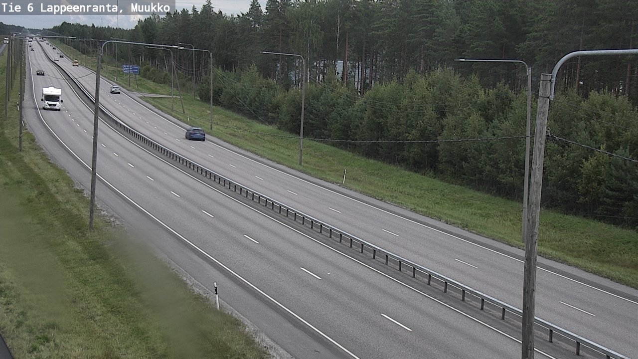 Weather Camera Image Road 6 Lappeenranta, Muukko, Lappeenranta, Etelä-Karjala