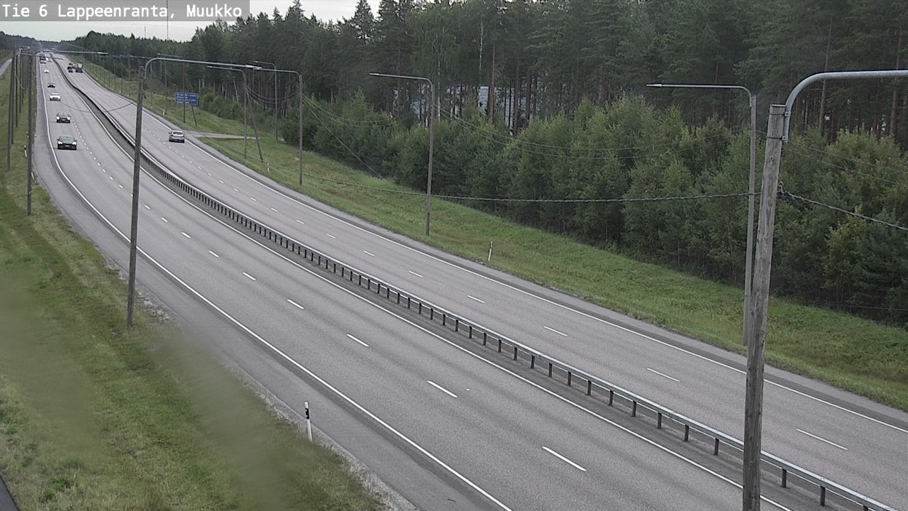 Weather Camera Image Road 6 Lappeenranta, Muukko, Lappeenranta, Etelä-Karjala