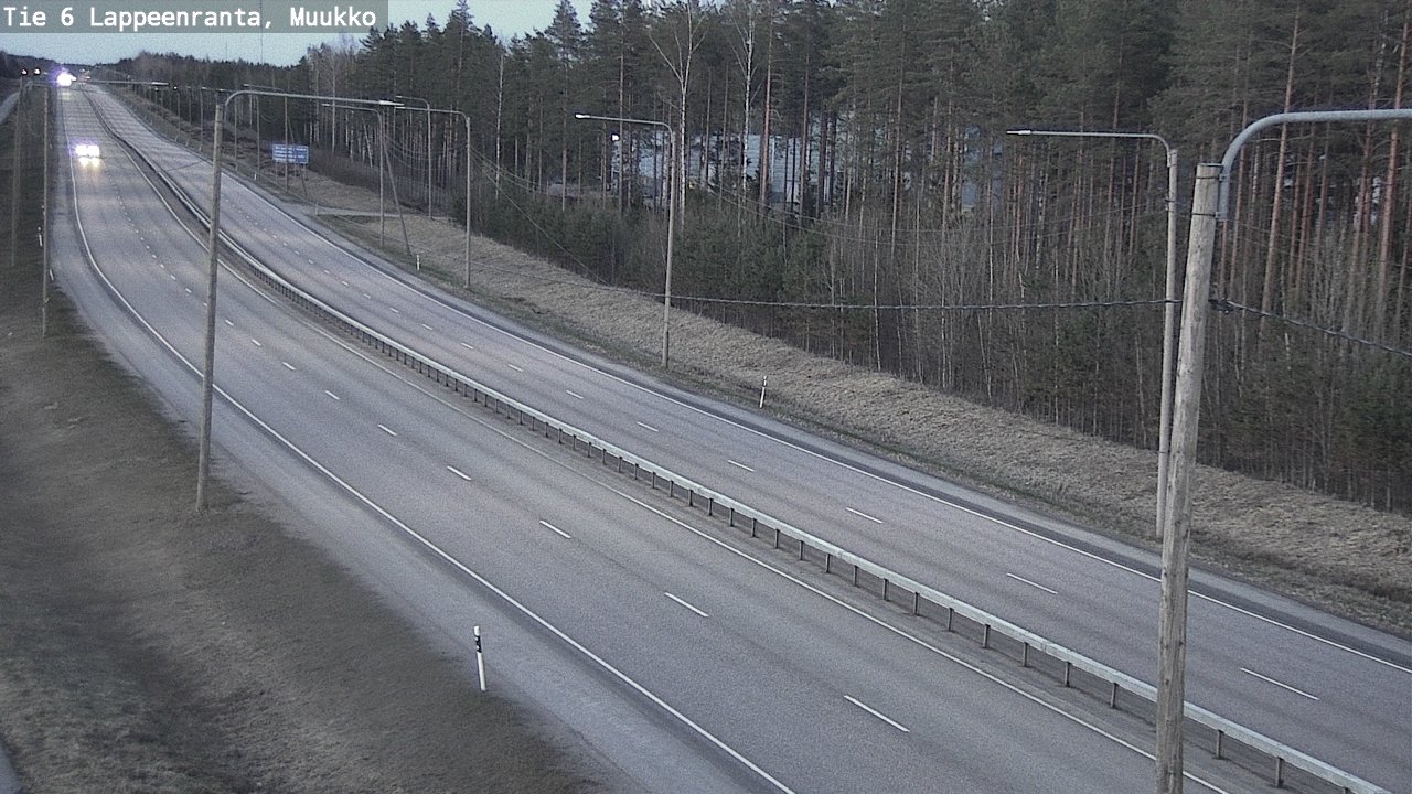 Weather Camera Image Väg 6 Villmanstrand, Muukko, Lappeenranta, Etelä-Karjala