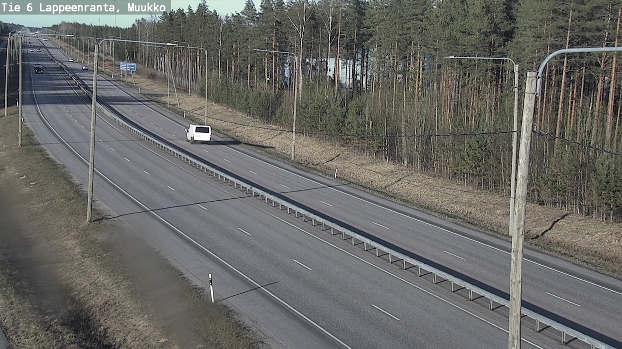 Weather Camera Image Väg 6 Villmanstrand, Muukko, Lappeenranta, Etelä-Karjala