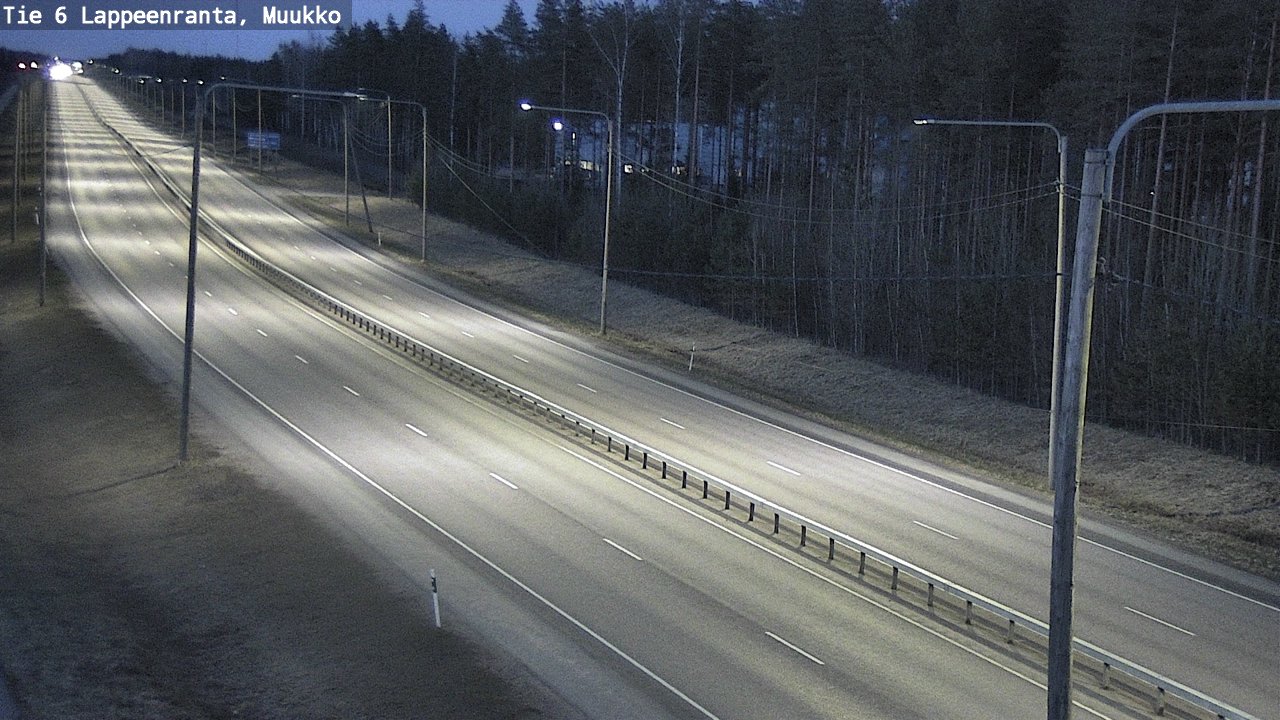 Weather Camera Image Väg 6 Villmanstrand, Muukko, Lappeenranta, Etelä-Karjala