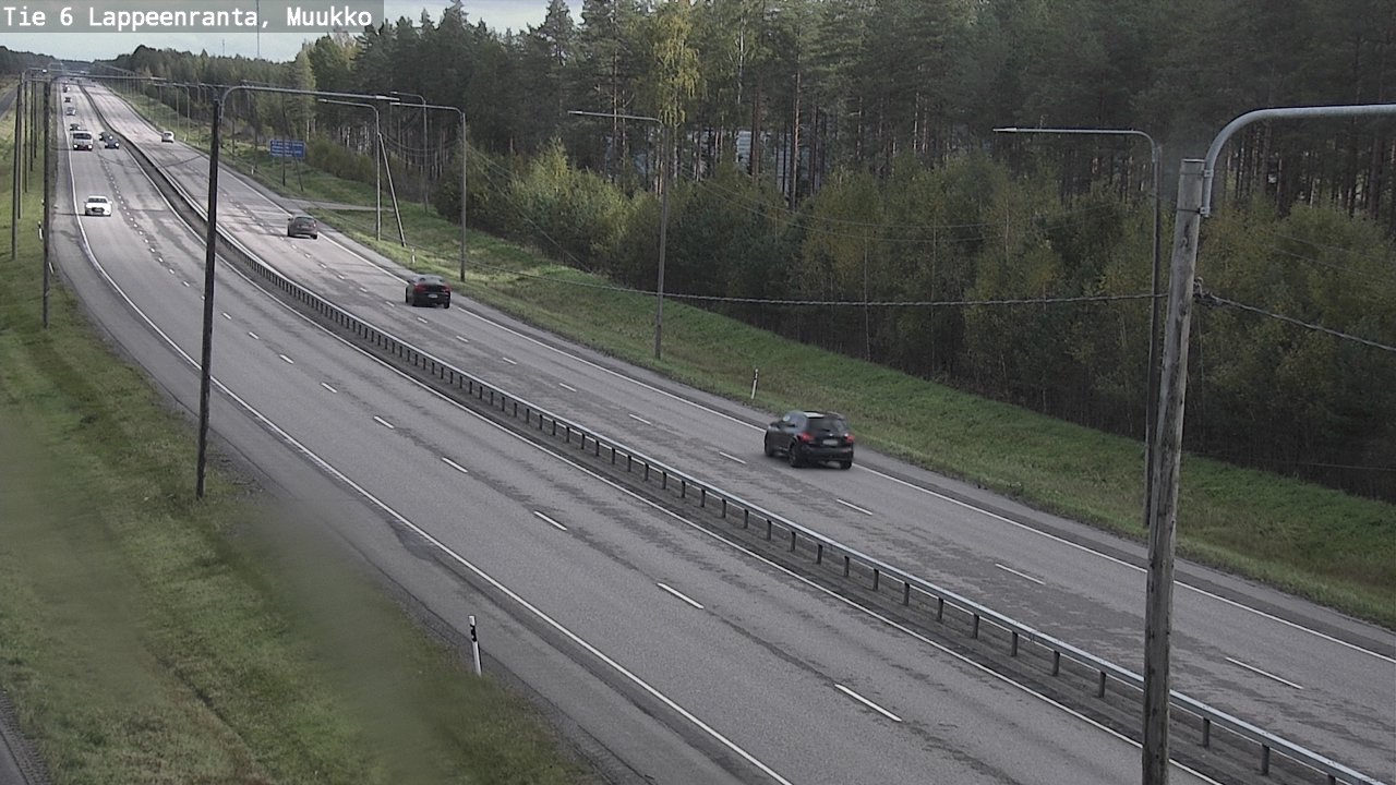 Weather Camera Image Road 6 Lappeenranta, Muukko, Lappeenranta, Etelä-Karjala