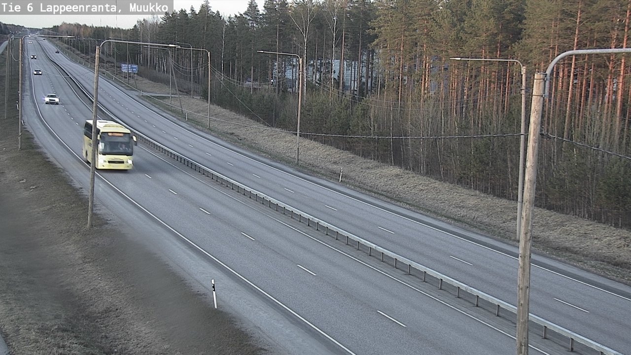 Weather Camera Image Väg 6 Villmanstrand, Muukko, Lappeenranta, Etelä-Karjala