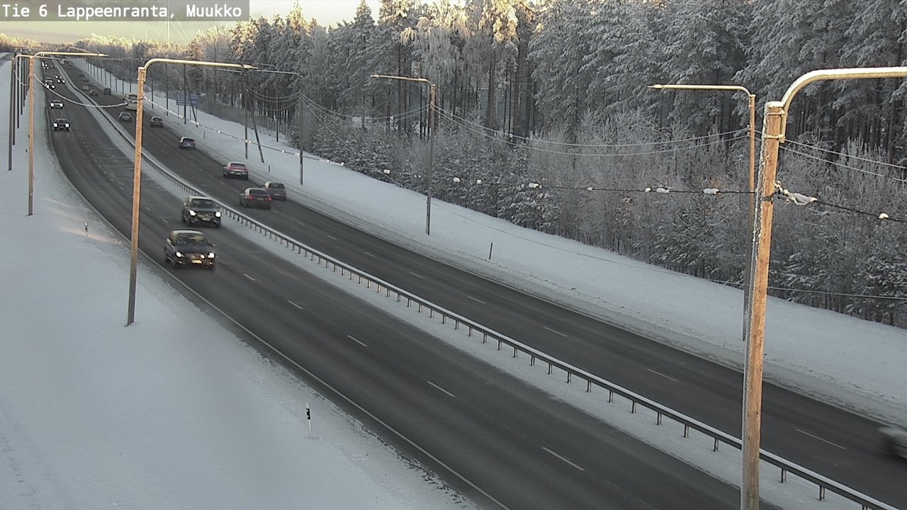 Weather Camera Image Väg 6 Villmanstrand, Muukko, Lappeenranta, Etelä-Karjala