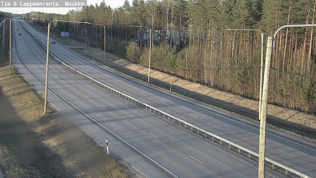 Weather Camera Image Väg 6 Villmanstrand, Muukko, Lappeenranta, Etelä-Karjala
