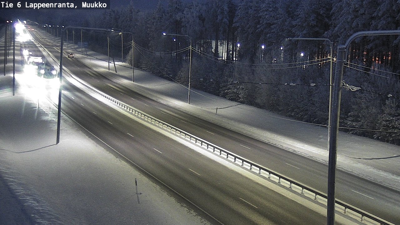 Weather Camera Image Road 6 Lappeenranta, Muukko, Lappeenranta, Etelä-Karjala