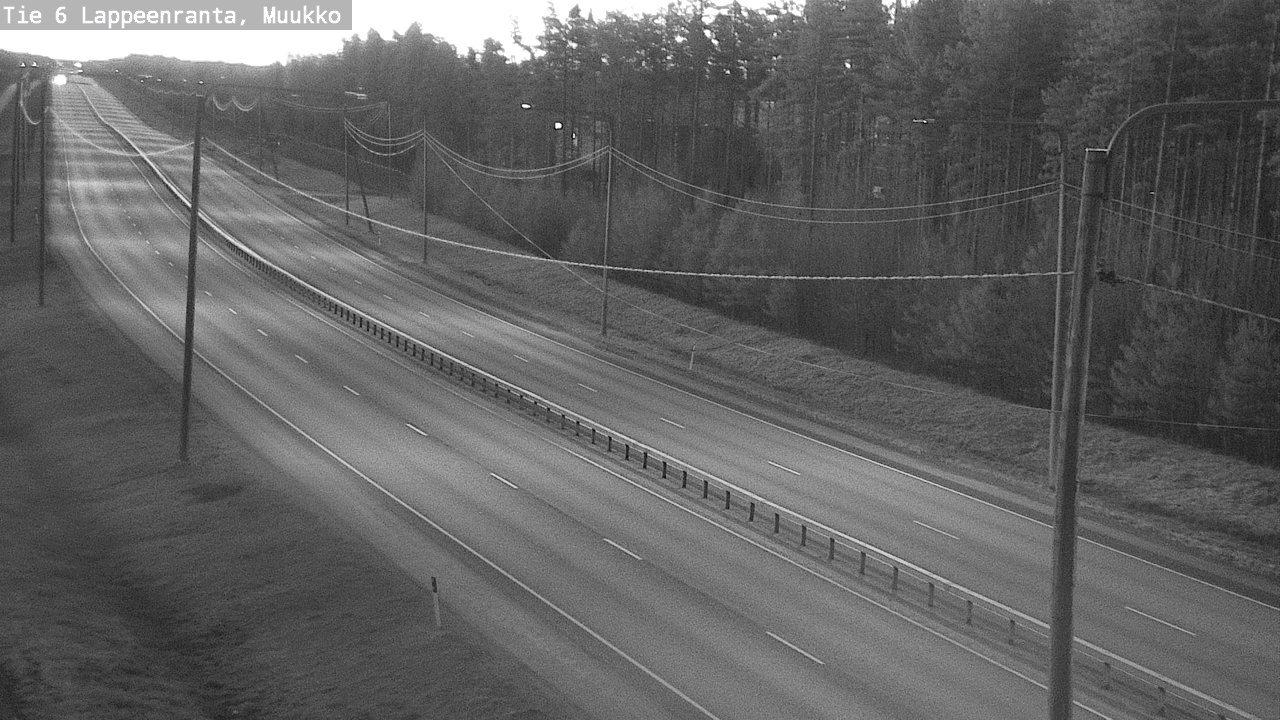 Weather Camera Image Road 6 Lappeenranta, Muukko, Lappeenranta, Etelä-Karjala