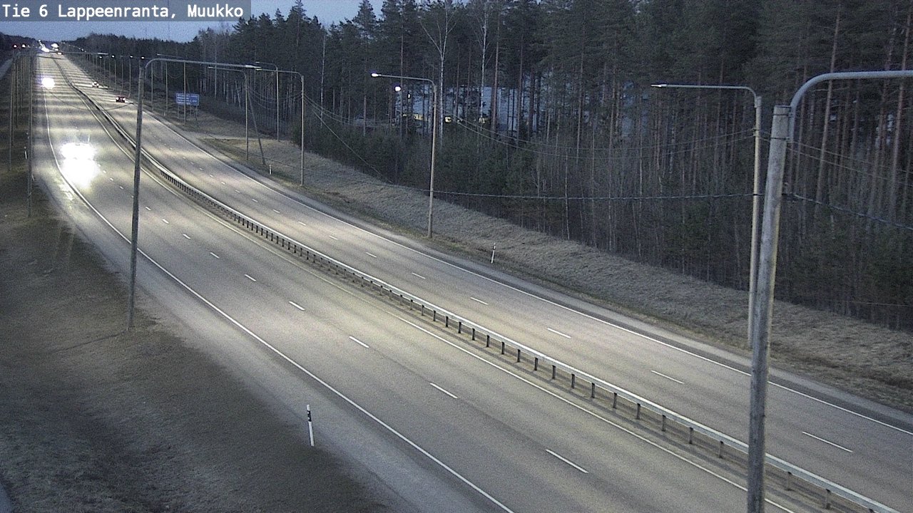 Weather Camera Image Väg 6 Villmanstrand, Muukko, Lappeenranta, Etelä-Karjala