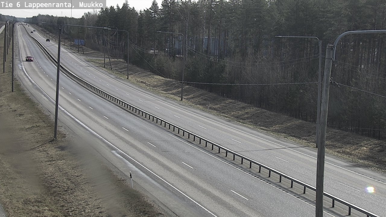 Weather Camera Image Väg 6 Villmanstrand, Muukko, Lappeenranta, Etelä-Karjala