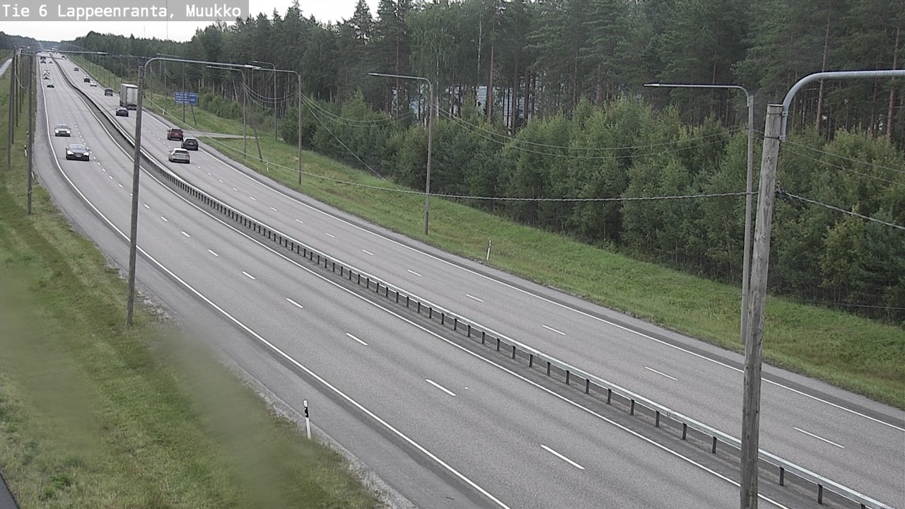 Weather Camera Image Road 6 Lappeenranta, Muukko, Lappeenranta, Etelä-Karjala