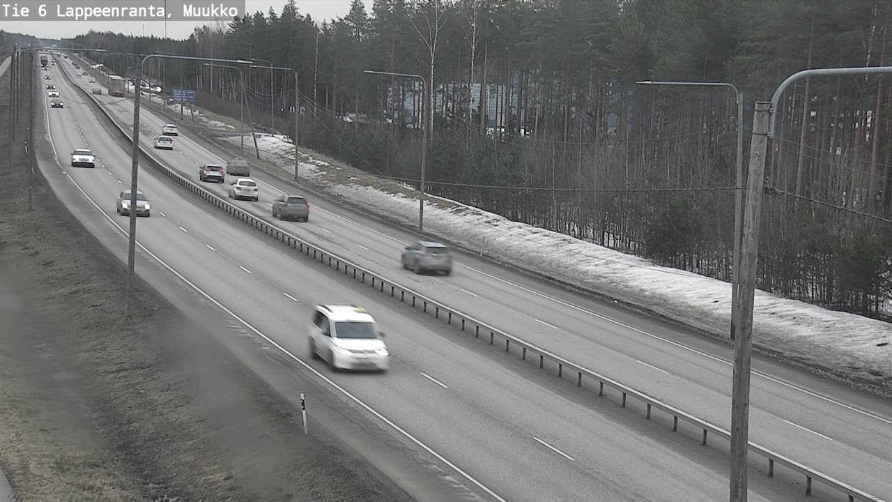 Weather Camera Image Väg 6 Villmanstrand, Muukko, Lappeenranta, Etelä-Karjala