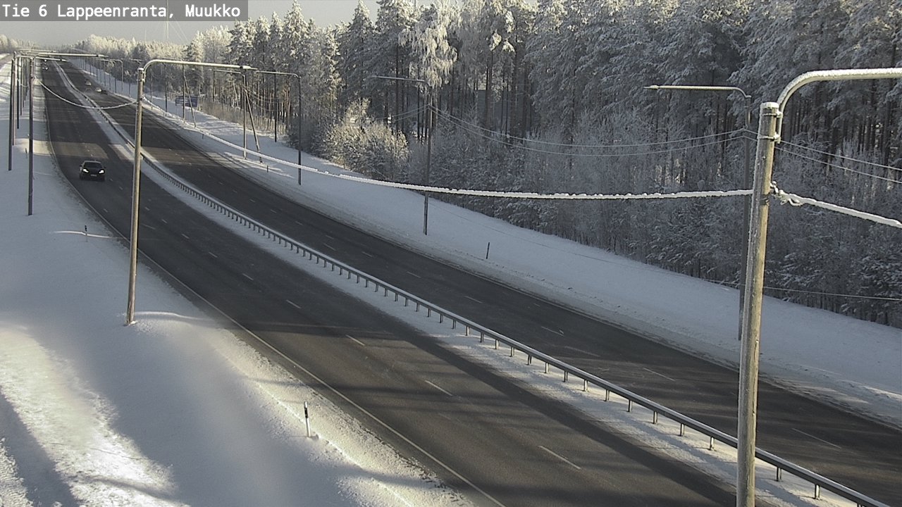 Weather Camera Image Väg 6 Villmanstrand, Muukko, Lappeenranta, Etelä-Karjala
