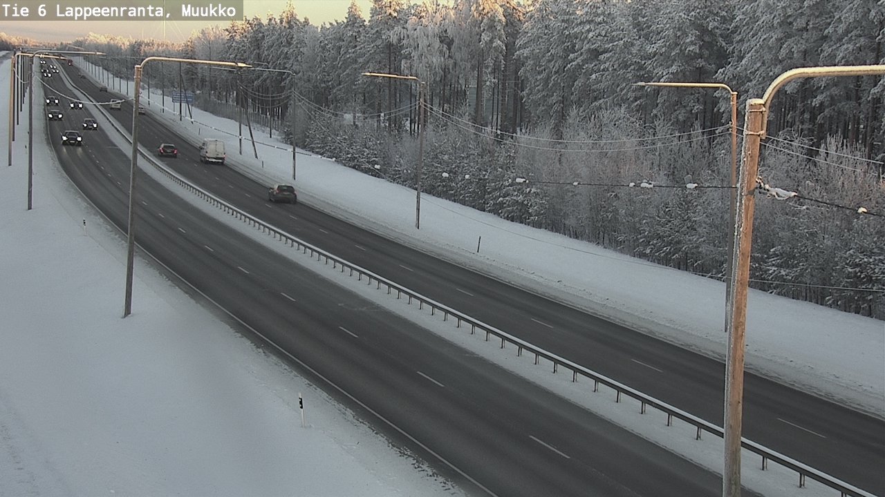 Weather Camera Image Väg 6 Villmanstrand, Muukko, Lappeenranta, Etelä-Karjala