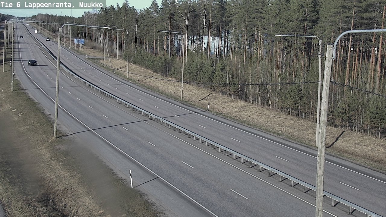 Weather Camera Image Väg 6 Villmanstrand, Muukko, Lappeenranta, Etelä-Karjala