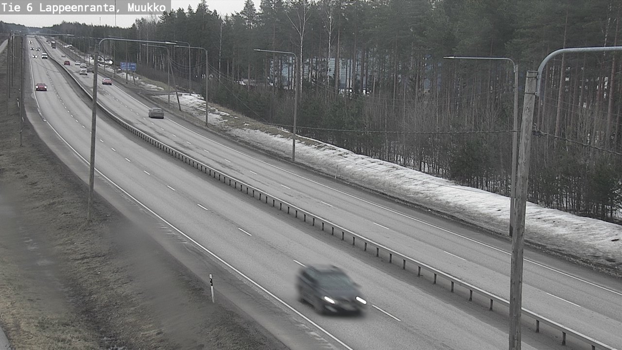 Weather Camera Image Väg 6 Villmanstrand, Muukko, Lappeenranta, Etelä-Karjala