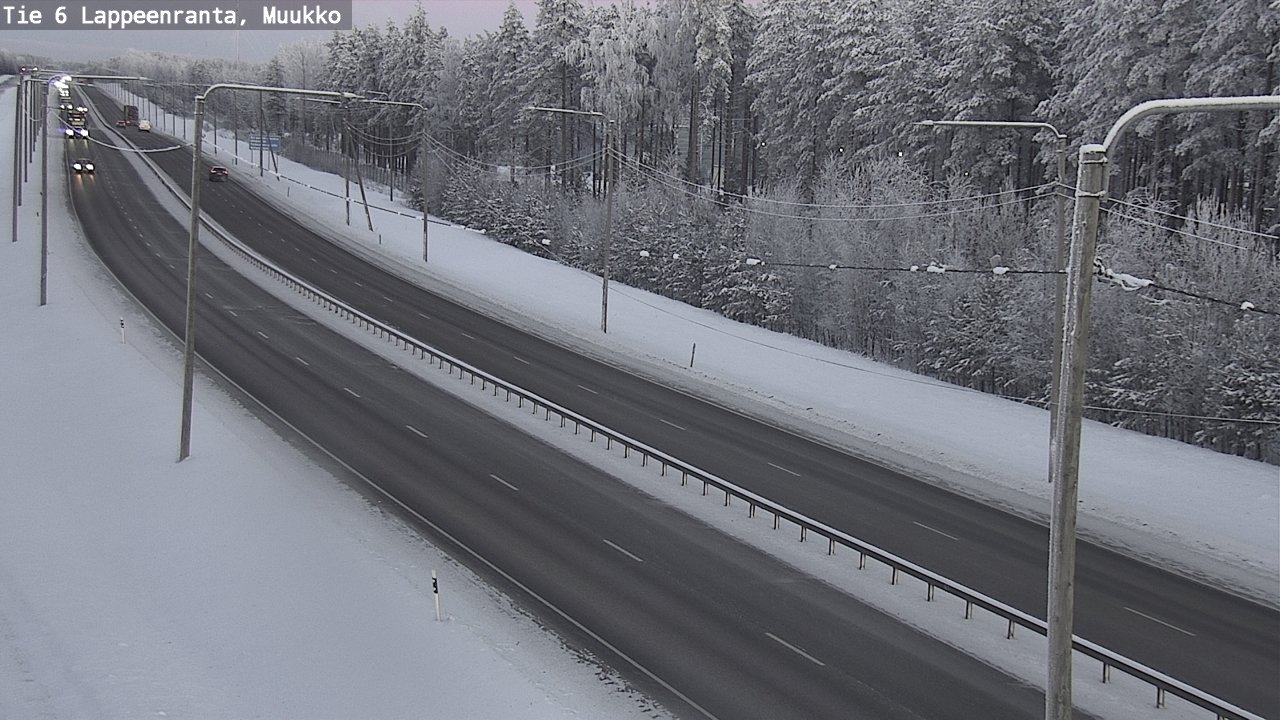 Weather Camera Image Väg 6 Villmanstrand, Muukko, Lappeenranta, Etelä-Karjala