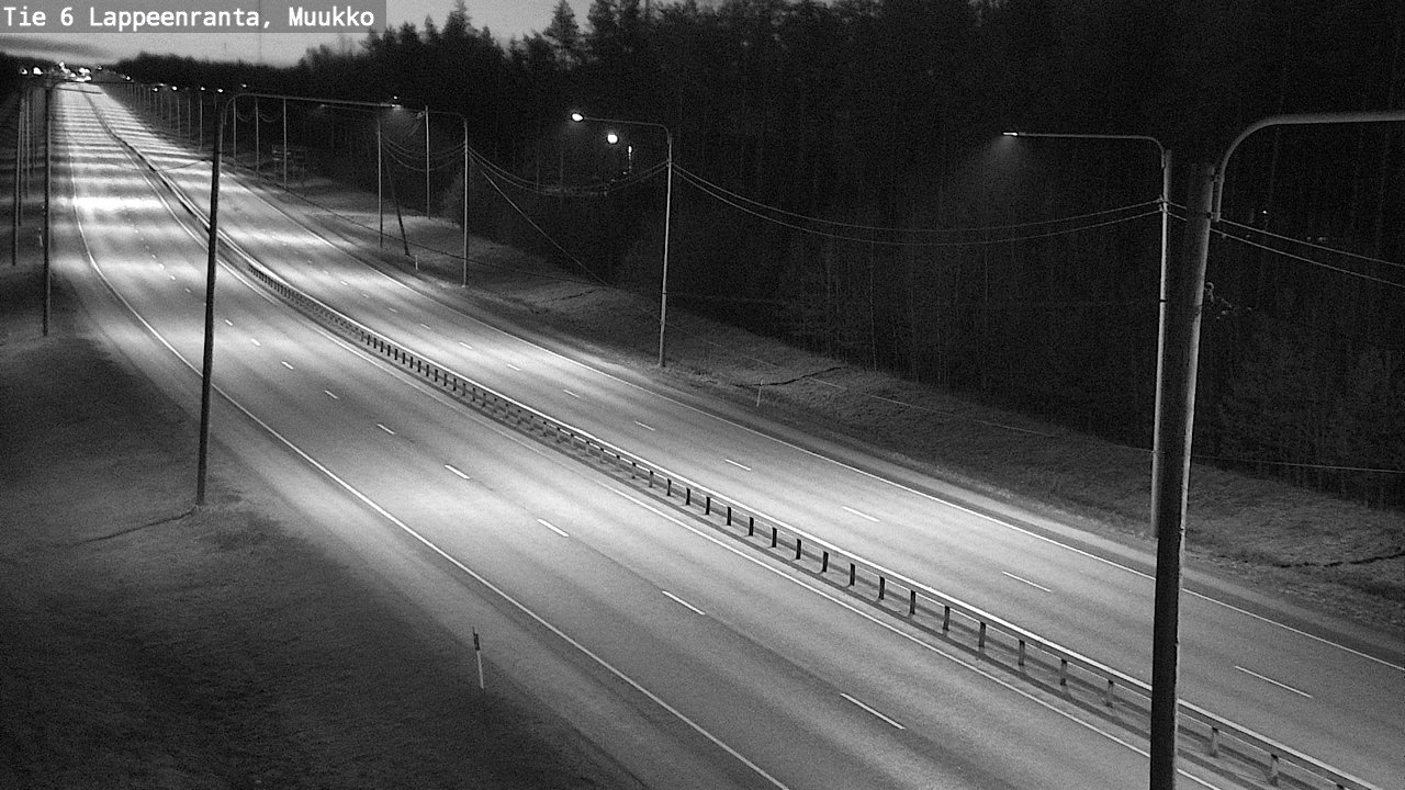 Weather Camera Image Road 6 Lappeenranta, Muukko, Lappeenranta, Etelä-Karjala