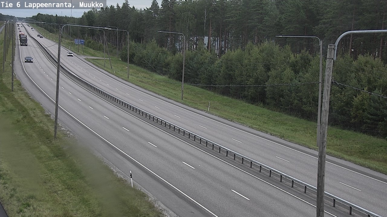 Weather Camera Image Road 6 Lappeenranta, Muukko, Lappeenranta, Etelä-Karjala