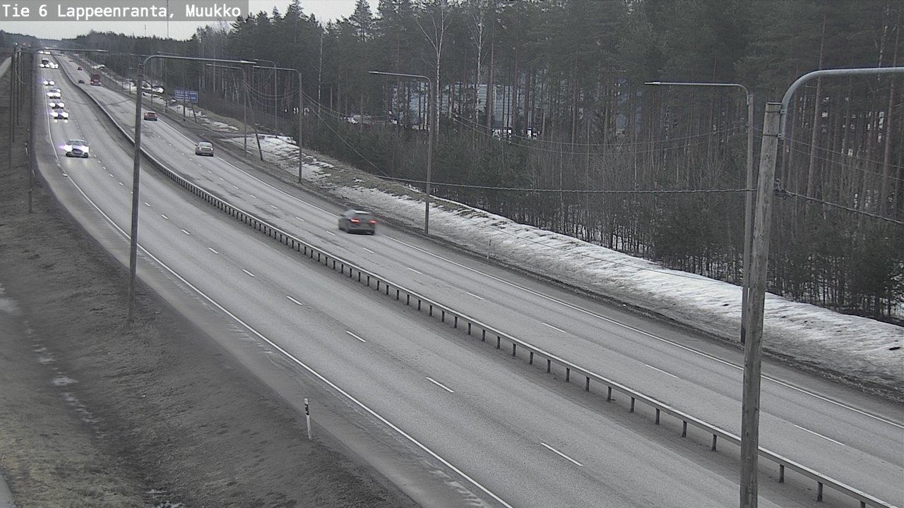 Weather Camera Image Road 6 Lappeenranta, Muukko, Lappeenranta, Etelä-Karjala