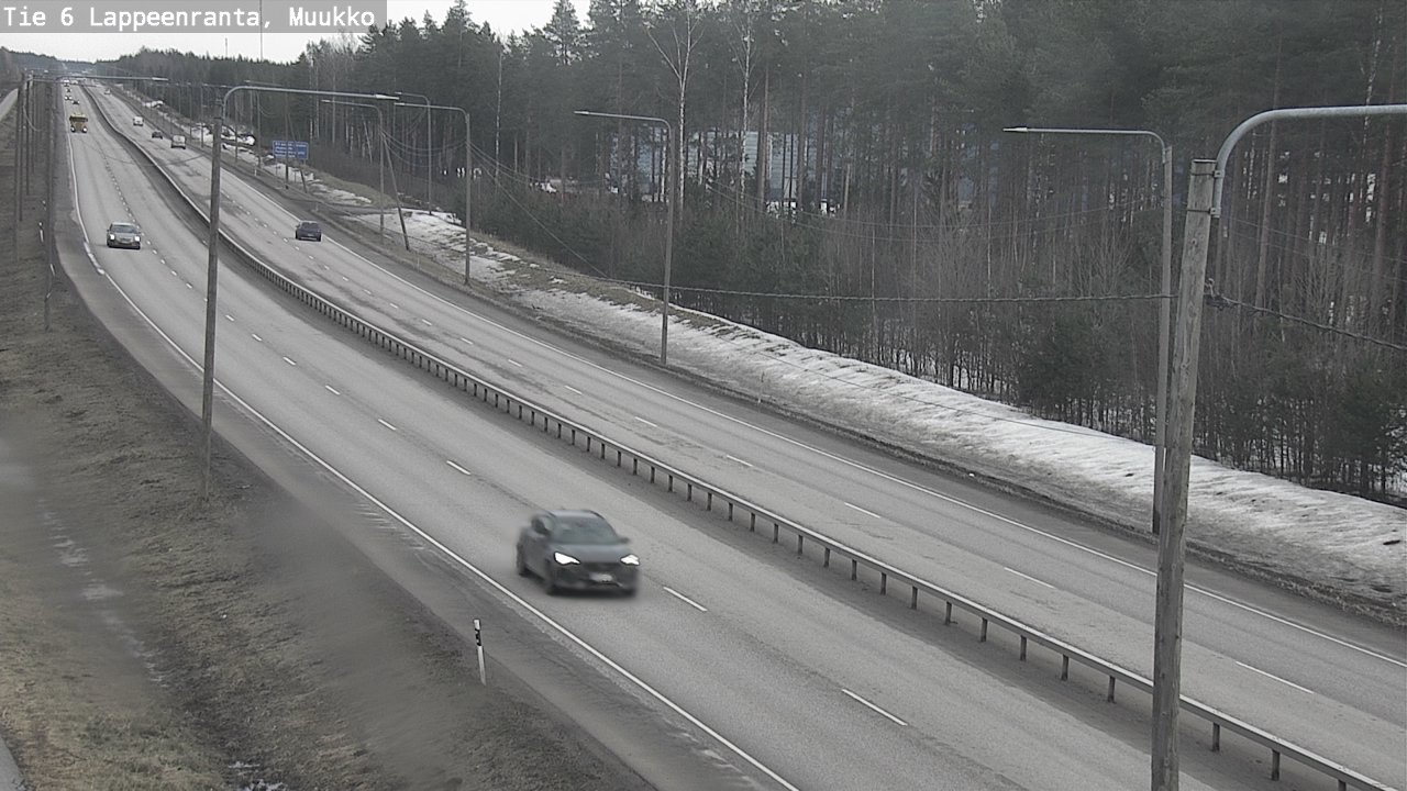 Weather Camera Image Väg 6 Villmanstrand, Muukko, Lappeenranta, Etelä-Karjala