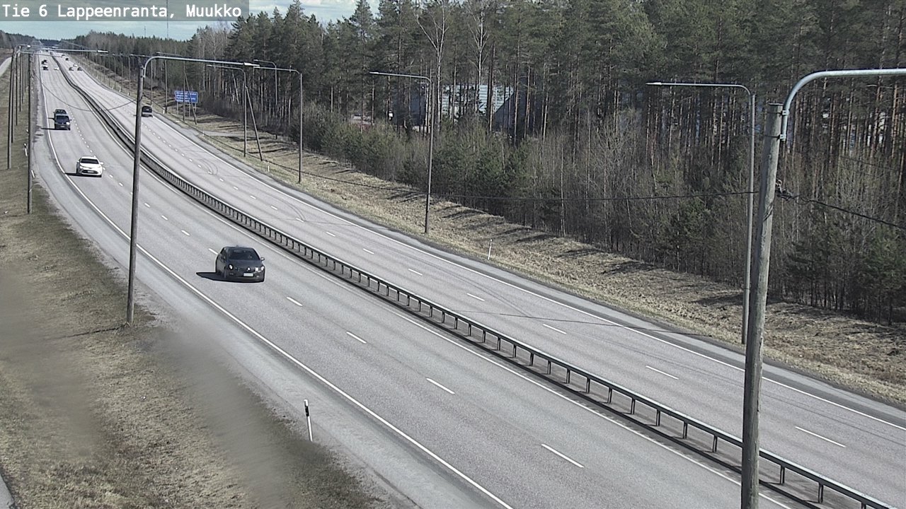 Weather Camera Image Väg 6 Villmanstrand, Muukko, Lappeenranta, Etelä-Karjala