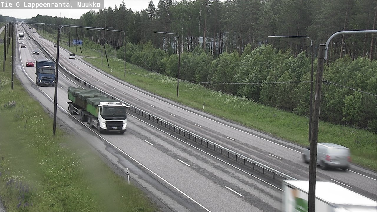 Weather Camera Image Väg 6 Villmanstrand, Muukko, Lappeenranta, Etelä-Karjala