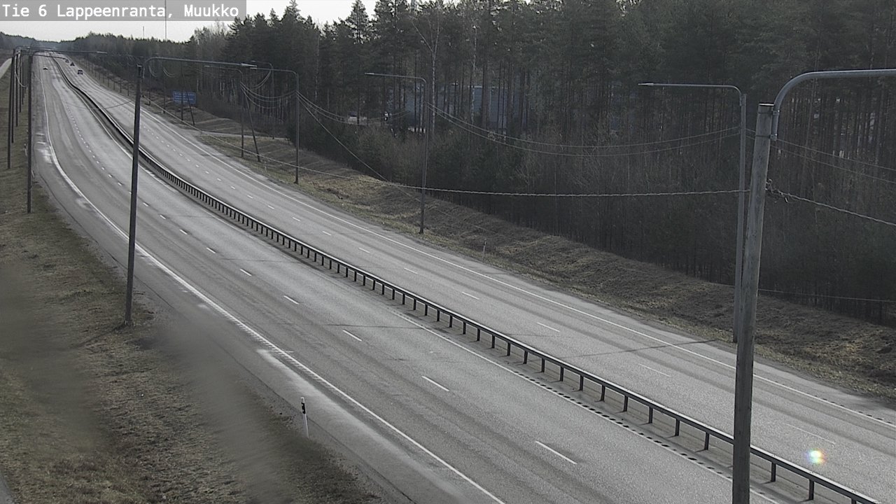Weather Camera Image Väg 6 Villmanstrand, Muukko, Lappeenranta, Etelä-Karjala