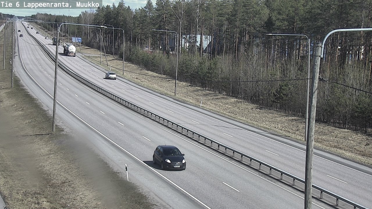 Weather Camera Image Väg 6 Villmanstrand, Muukko, Lappeenranta, Etelä-Karjala