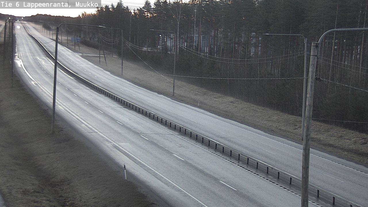 Weather Camera Image Väg 6 Villmanstrand, Muukko, Lappeenranta, Etelä-Karjala