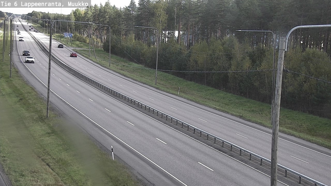Weather Camera Image Road 6 Lappeenranta, Muukko, Lappeenranta, Etelä-Karjala